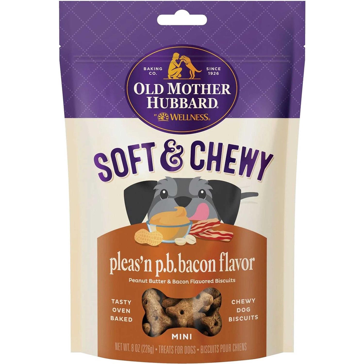 Old Mother Hubbard Soft & Tasty Peanut Butter & Bacon Biscuits Baked Dog Treats Mini - Pet Supplies online store