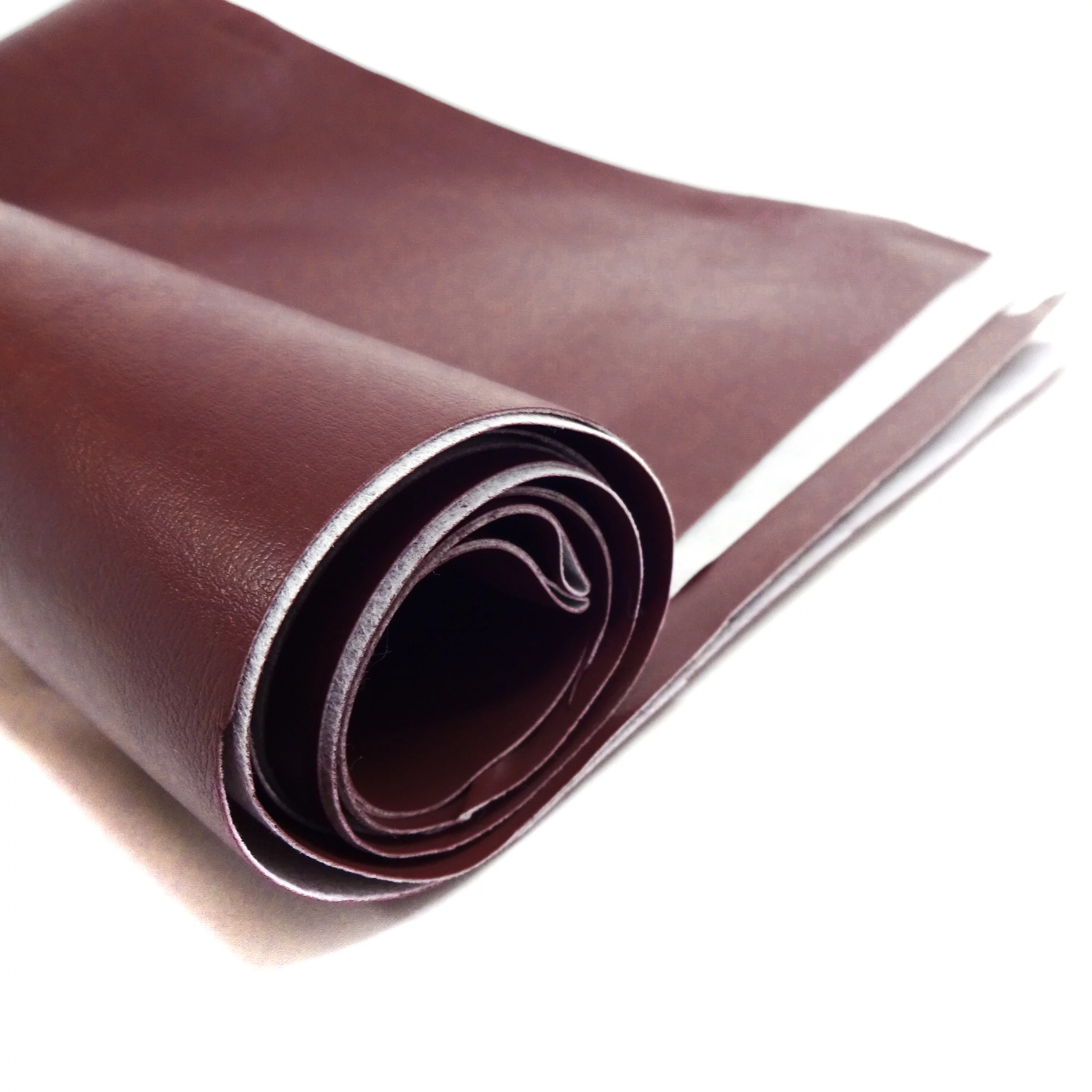 Shason Textile (6 Yards Cut) Faux Leather Upholstery Fabric, Solid Print,Burgundy