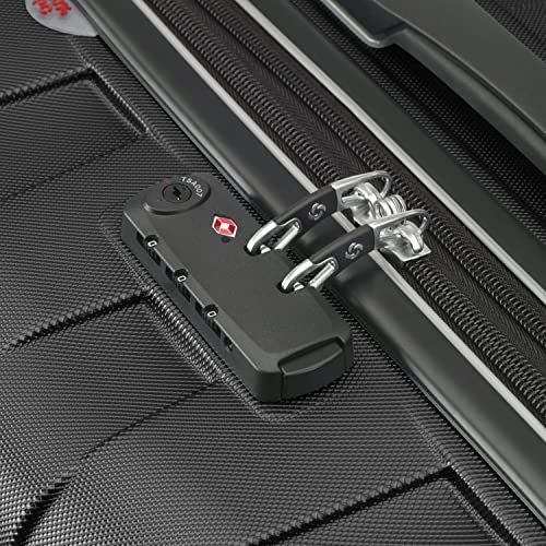 Samsonite Winfield 2 Hardside Expandable Luggage with Spinner Wheels, Brushed Anthracite, Checked-Large 28-Inch