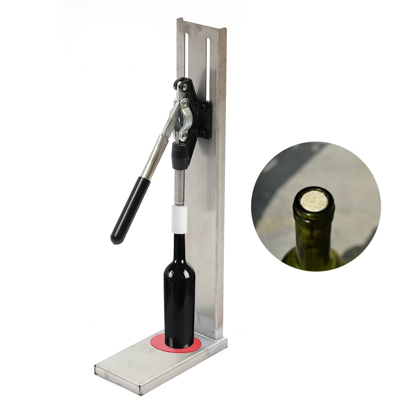 Manual Pressure Corker Cork Wine Bottle Corking Inserting Stopper Tool Manual Wine Bottle Cork Machine Corker Inserting Stopper Bottles Tool 2 POM Hand Pressure Manual Corker