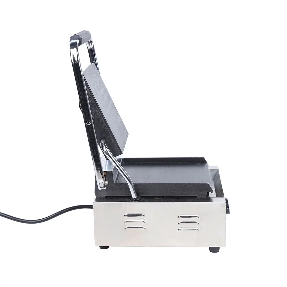 Commercial Electric Panini Press Grill Griddle Plate , Flat Sandwich Steak Maker