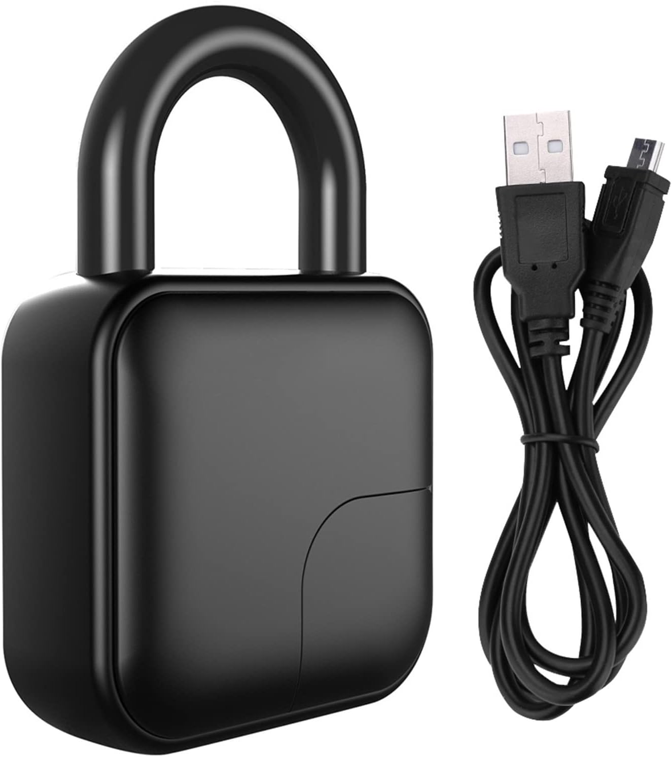 Smart Waterproof Fingerprint Padlock, New Smart Padlock, Biometric Locker Lock, Anti Theft Safety Dormitory Door Electronic Lock for House Door, Suitcase, Bike, Gym, Office