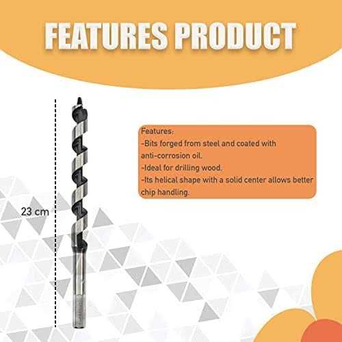 Mazmer Carpenters Bit Brace Hand Crank Drill with 12-Inch Swing Arm, Steel and Plastic Construction