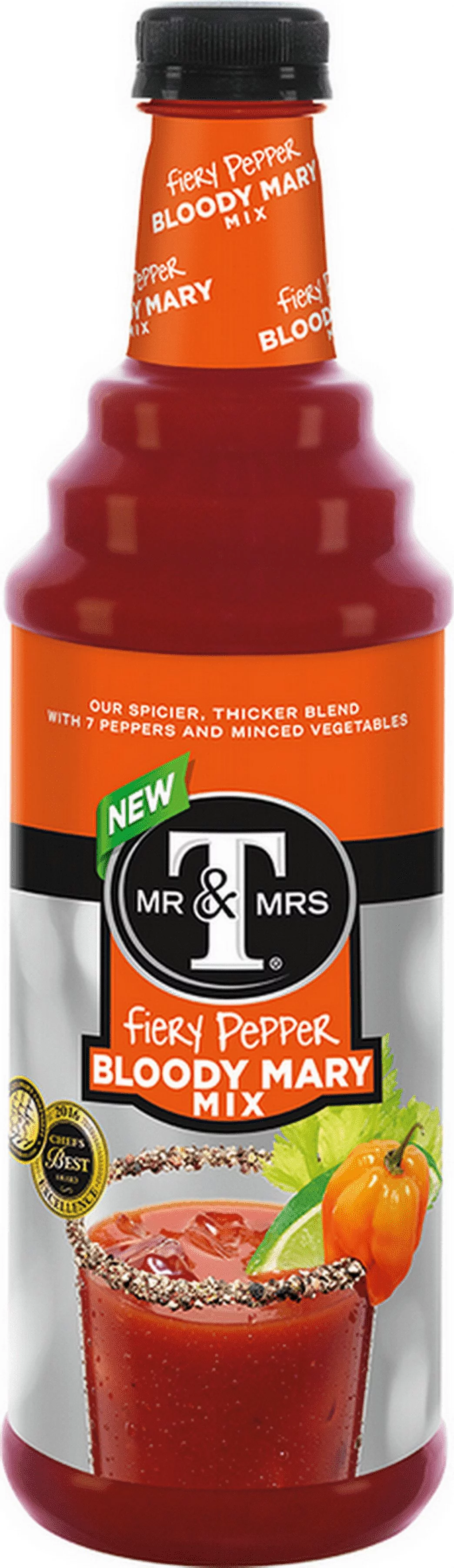 Mr & Mrs T S Fiery Pepper Bloody Mary Mix, 1 Liter (Pack Of 6)