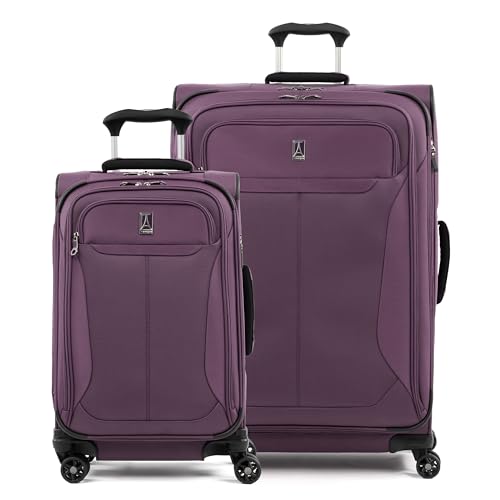 Travelpro Tourlite Softside 2-Piece Set, Expandable Luggage with 4 Spinner Wheels, Lightweight Suitcase, 21