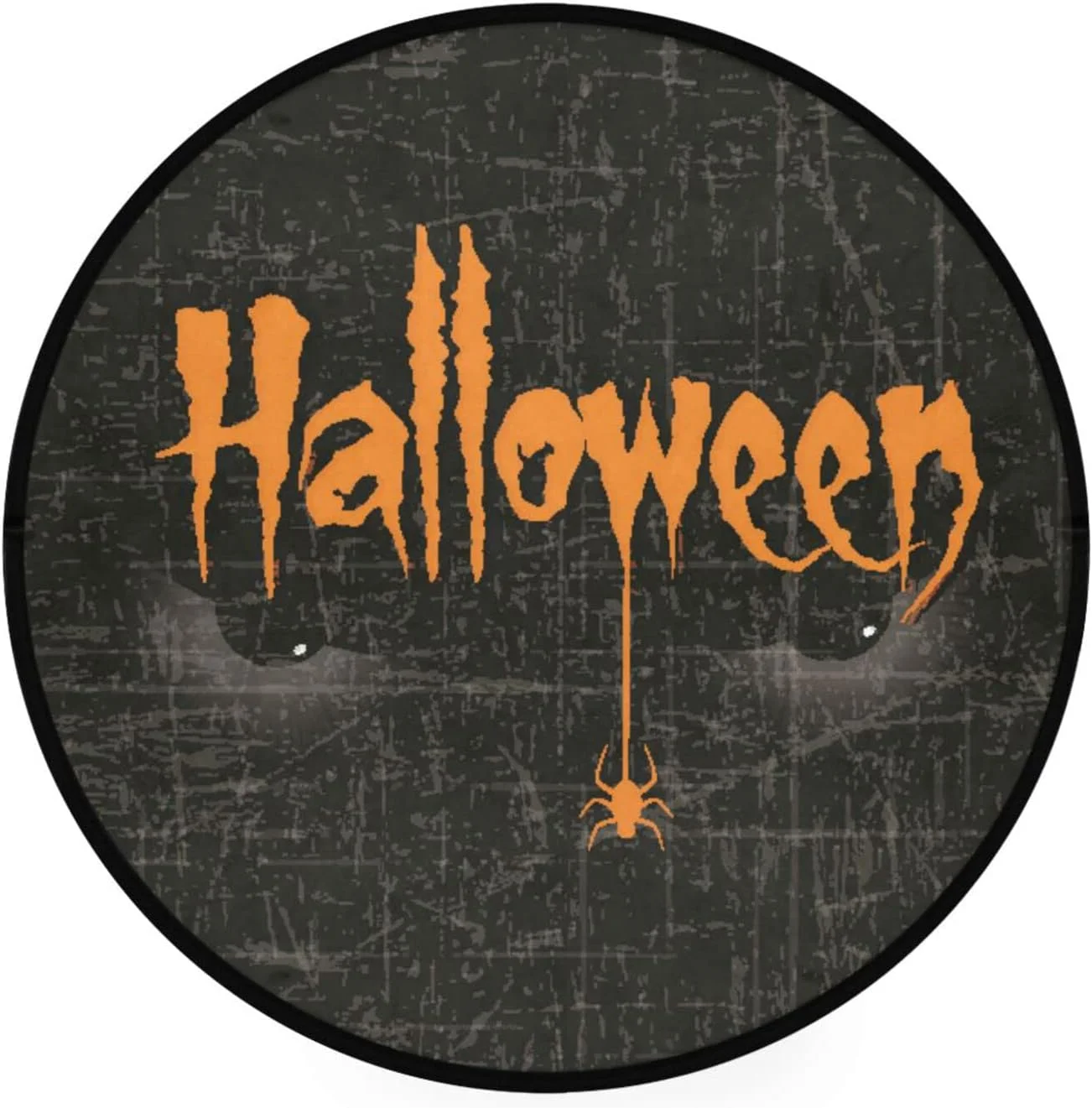 Wellsay Scary Halloween Eyes Round Area Rug for Living Dining Room Bedroom Hallway Office Carpet Easy Clean Rug, Halloween Decoration(3'xRound)#172