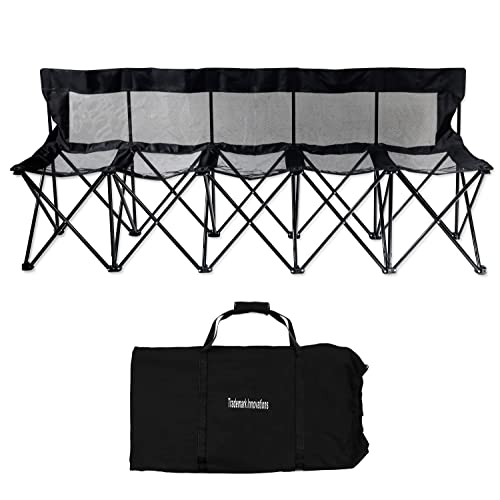 Trademark Innovations Portable Sports Bench with Mesh Seat and Back
