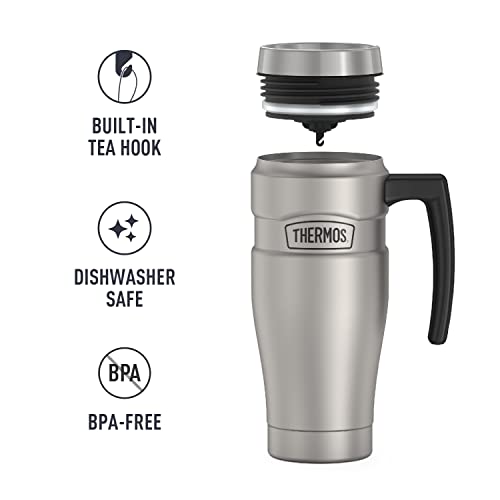 THERMOS Stainless King Vacuum-Insulated Travel Mug, 16 Ounce, Midnight Blue