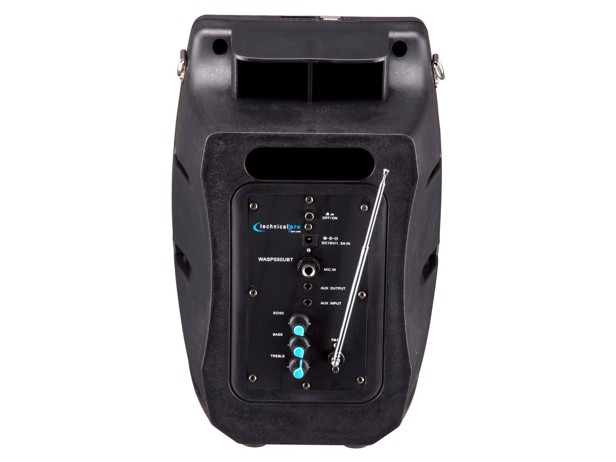 Technical Pro WASP550 Rechargeable Bluetooth Pa System