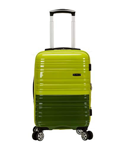 Rockland Melbourne Hardside Expandable Luggage with Spinner Wheels, 2TONENAVY, 2 Piece (20/28)