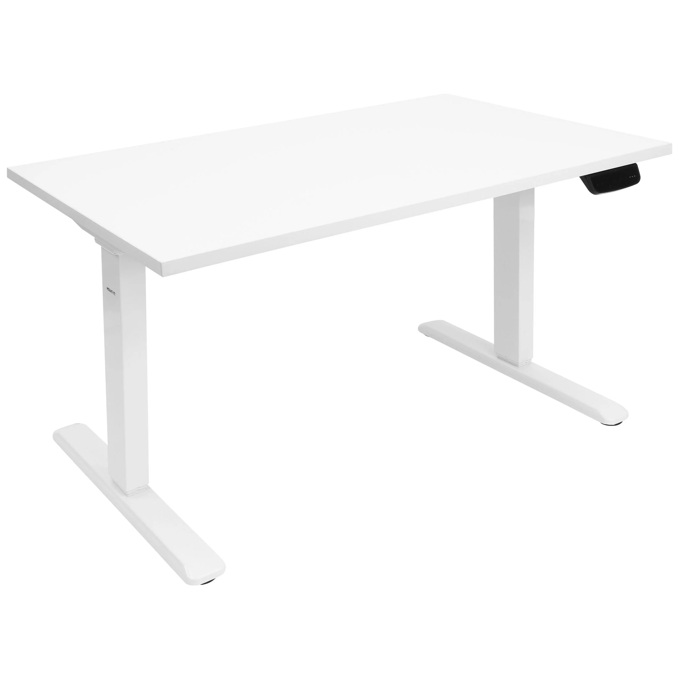 Mount-It! White Electric Standing Desk with Tabletop