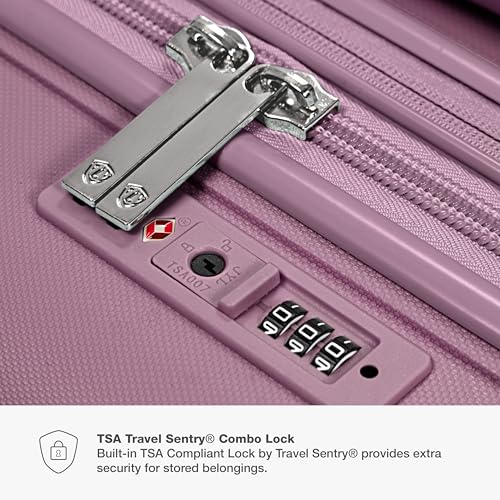 Traveler's Choice Pagosa Indestructible Hardshell Expandable Spinner Luggage, Black, 22