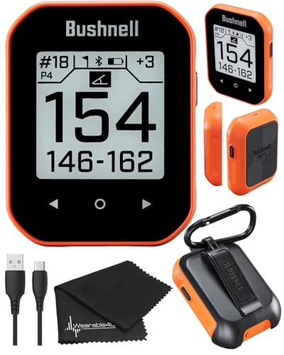 Wearable4U - Bushnell Phantom 3 GPS Rangefinder Blue with BITE Magnetic Mount and GreenView with Lens Cleaning Cloth Bundle