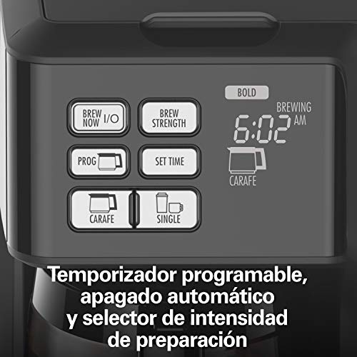 Hamilton Beach (49976 Coffee Maker, Single Serve & Full Coffee Pot,Compatible withK-Cup Packs or Ground Coffee, Programmable, FlexBrew, Black (Renewed)