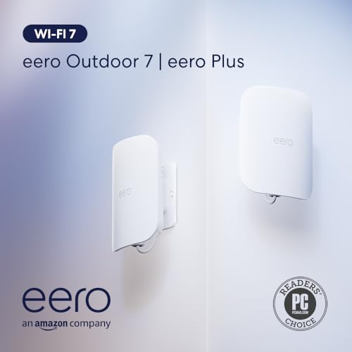 Introducing Amazon eero Outdoor 7 dual-band mesh wifi router - Weatherproof rating of IP66, Coverage up to 15,000 sq. ft. outdoors, 1-pack, Includes 30W PoE+ adapter, 2024 release