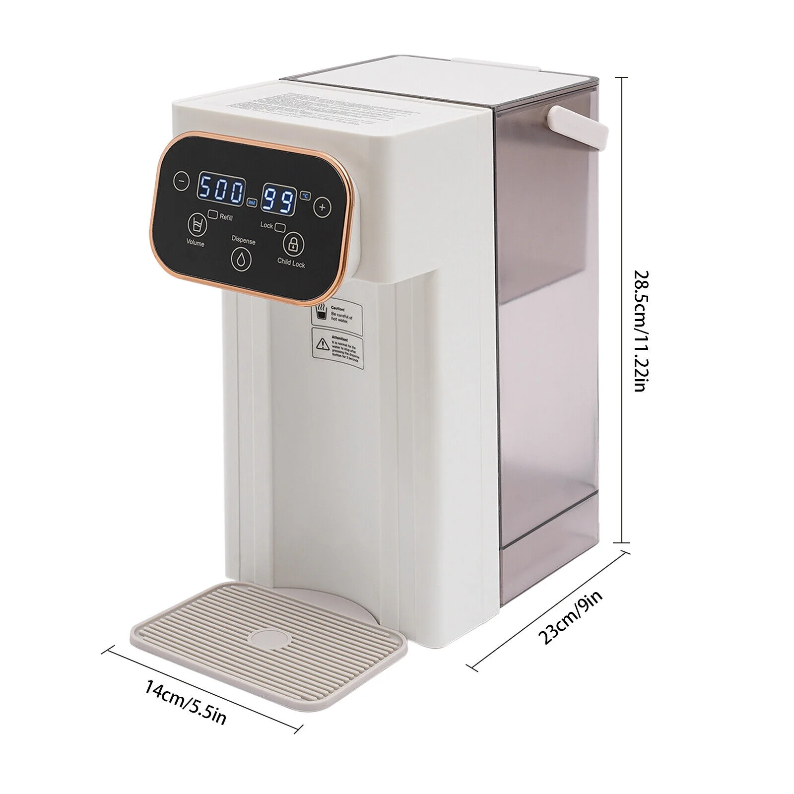 SHZICMY 1500W Instant Hot Water Dispenser & Filter, Countertop Water Dispenser Corded