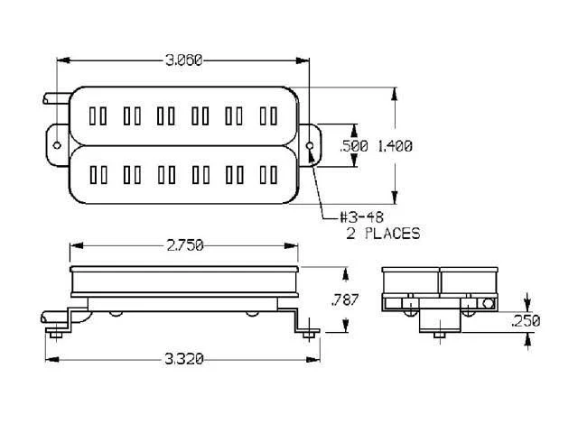 Seymour Duncan PA-TB3B Blues Saraceno Trembucker Guitar Pickup