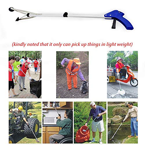 BeGrit 2 Pcs Reacher Grabber Suction Cup Grip Foldable Long Arm Reaching Claw Hand Grabber Trash Pickup Tool