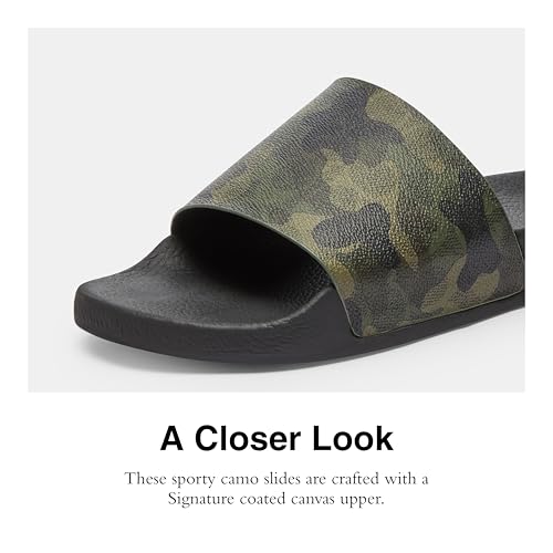 Coach Men's Signature Coated Canvas Pool Slide Sandal