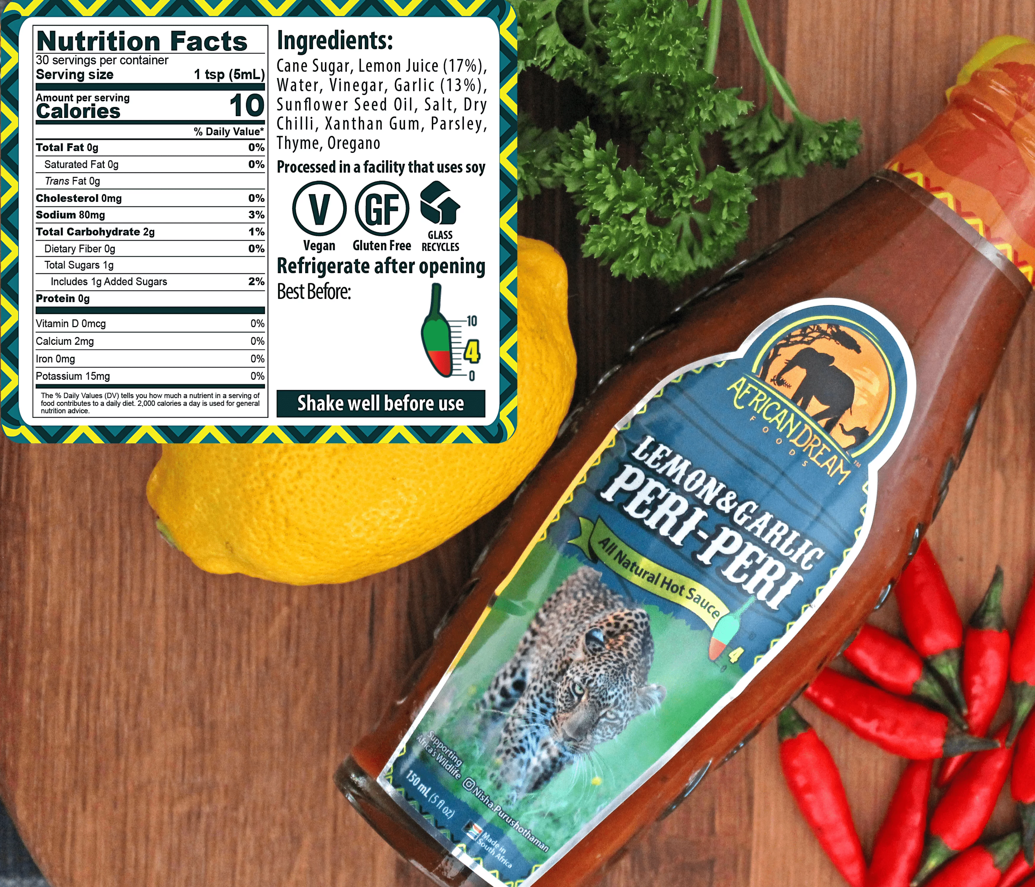 African Dream Foods Mild to Spicy Sauce Gift Pack - Jalanasco - Fermented Jalapeno, Lemon & Garlic Peri-Peri, Bird’s Eye Chili | 5 fl oz Bottles, 3PK