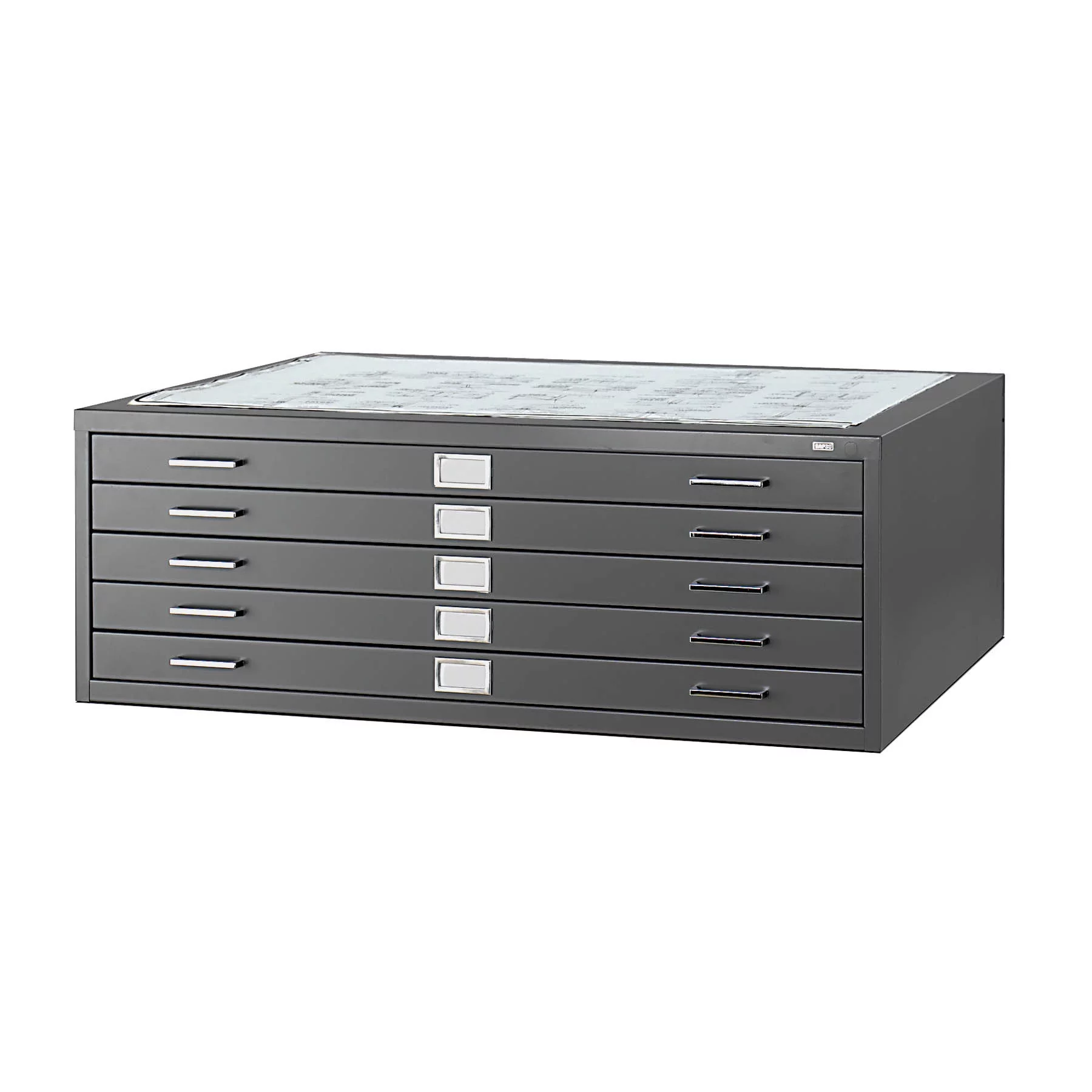 Safco 4998BLR High Density Storage Accessories 5-Drawer Steel Flat File for 36 In x 48 In Documents