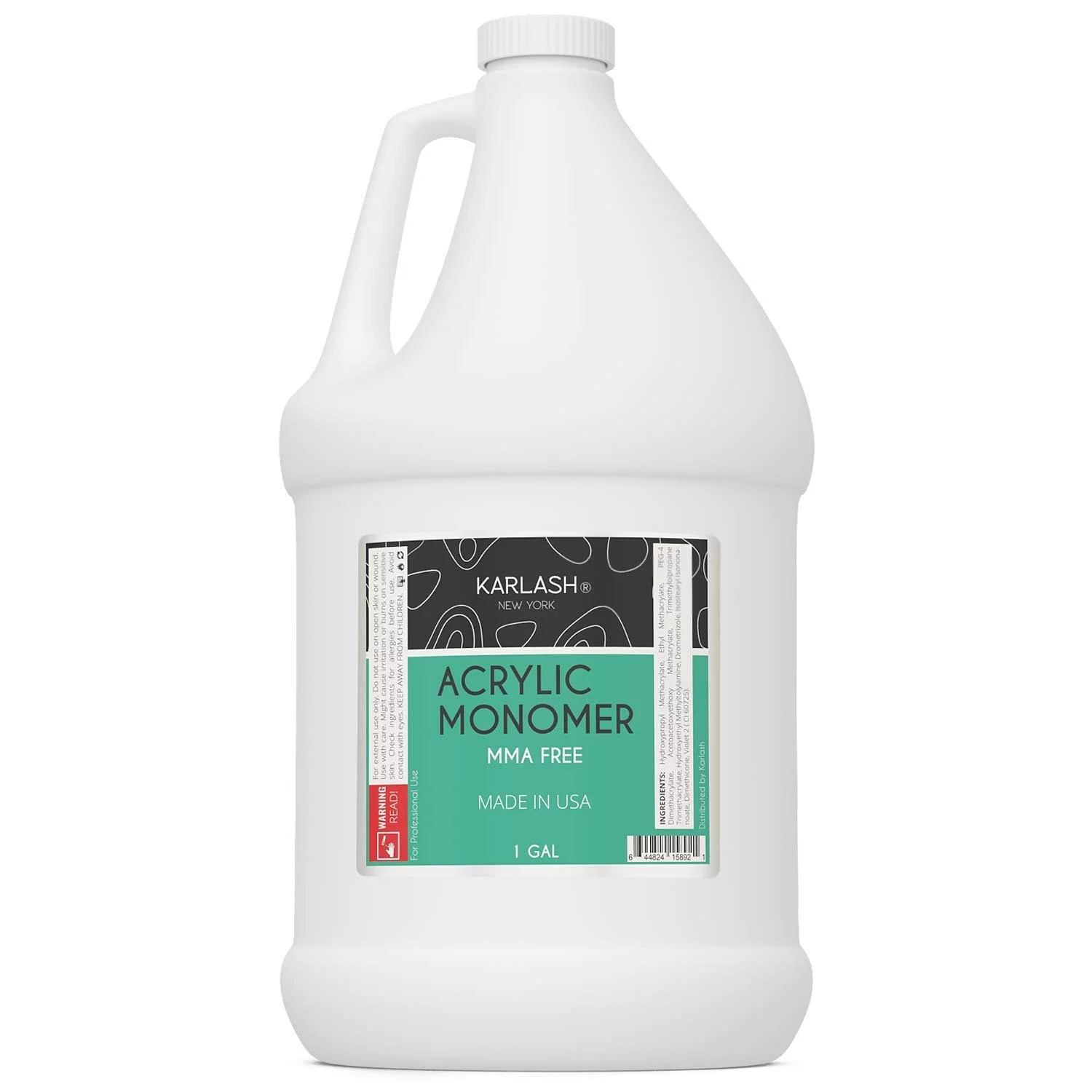 Karlash Professional Acrylic Liquid 1 gal Monomer MMA FREE for Doing Acrylic Powder Nails, Ultra Shine and Strong Nail Made in USA