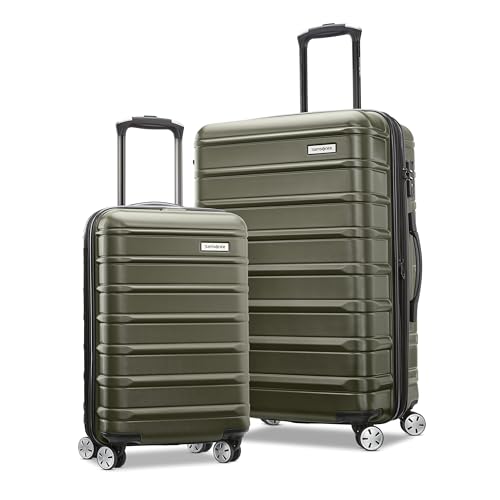 Samsonite Omni 2 Hardside Expandable Luggage with Spinner Wheels, 2-Piece Set (19/24), Lagoon Blue