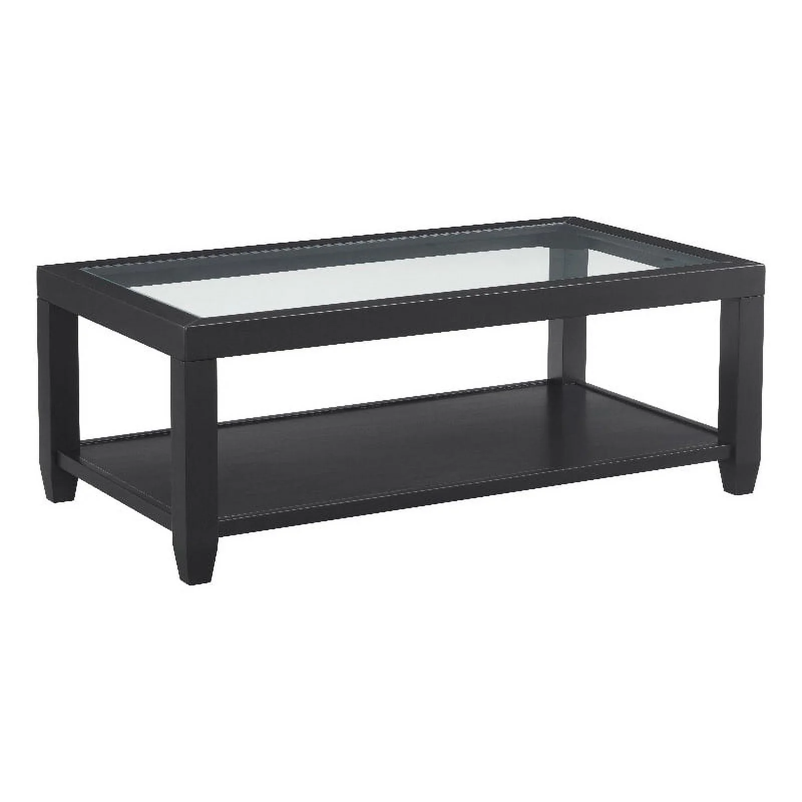 Home Square 3 Piece Set with Coffee Table and 2 End Tables in Black