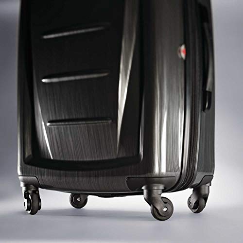 Samsonite Winfield 2 Hardside Expandable Luggage with Spinner Wheels, Brushed Anthracite, Checked-Large 28-Inch
