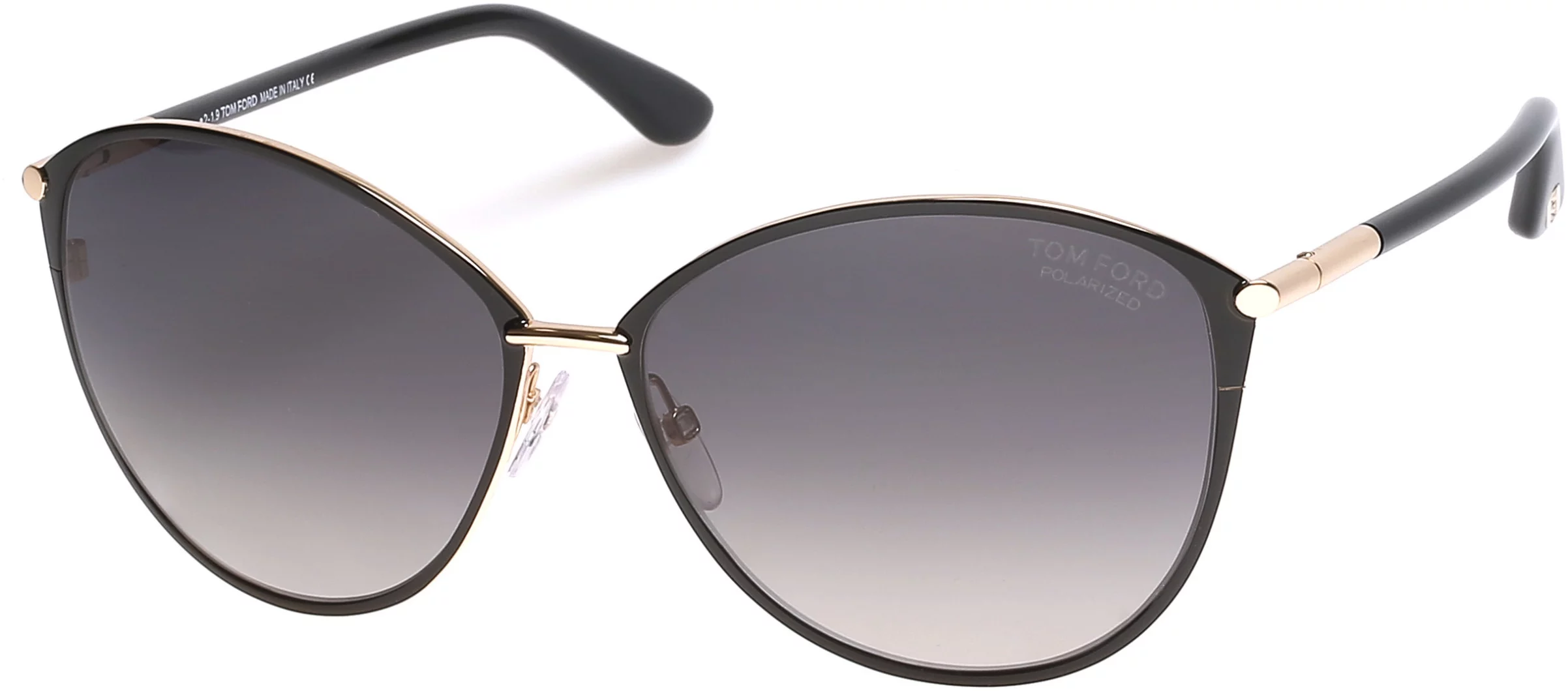 Sunglasses Tom Ford FT 0320 Penelope 28D Shiny Rose Gold, Black Coating / Smoke