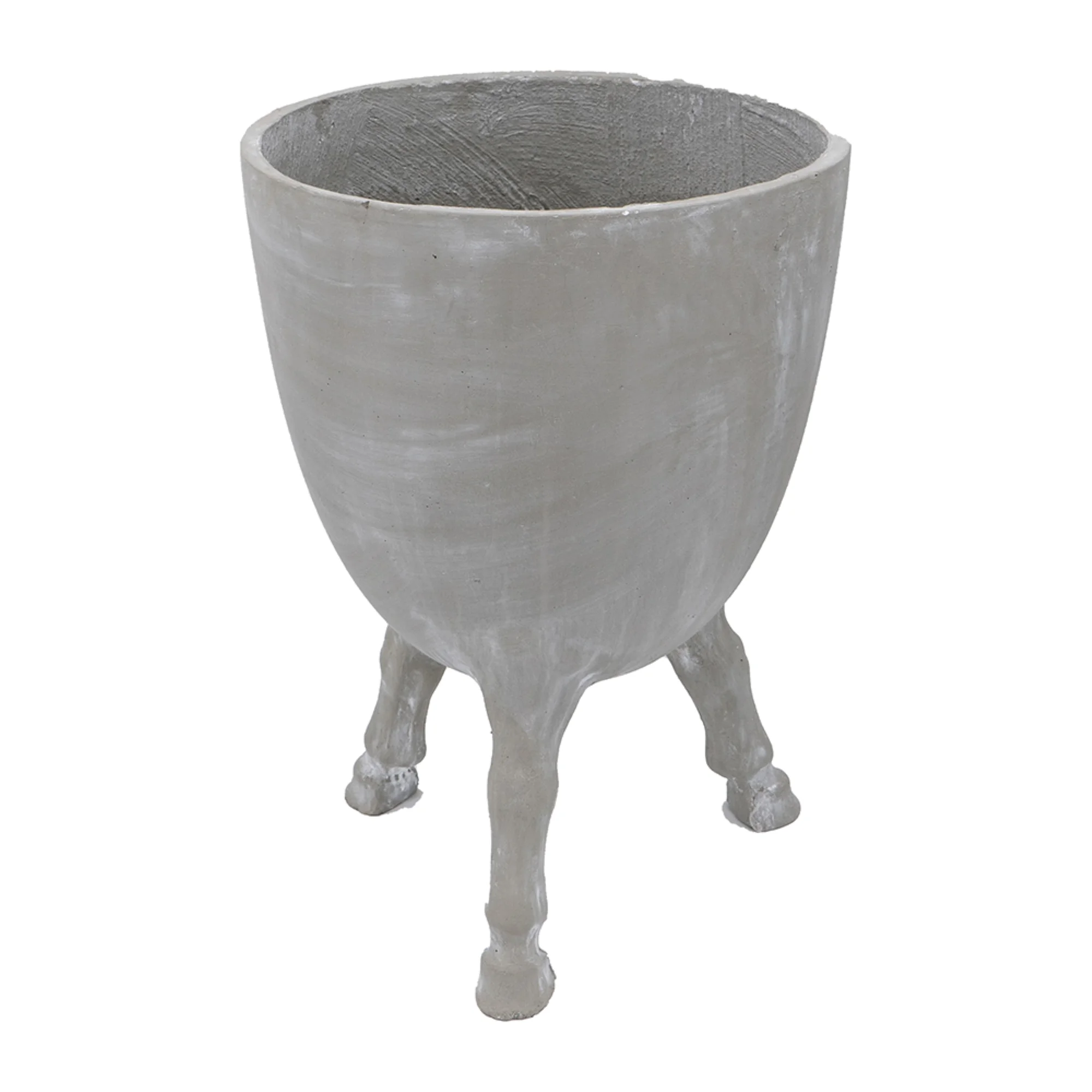 CC Home Furnishings Tri Leg Cement Floor Planter - 22