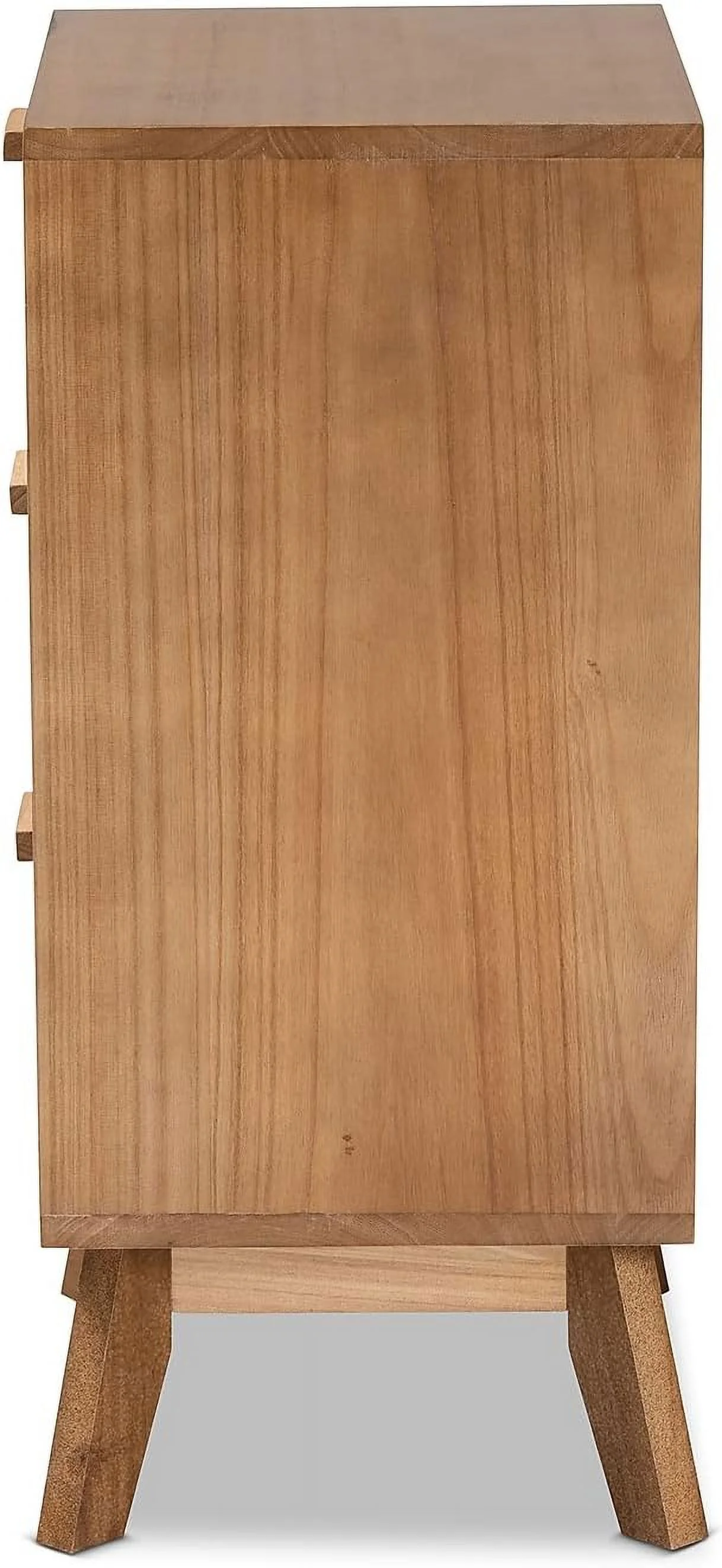 Baden 26-Inch High 3-Drawer Nightstand, Natural Brown And Walnut Brown (201-12259-Hit)