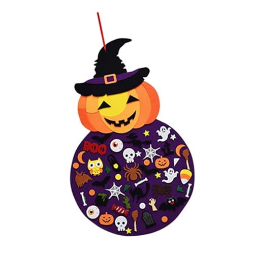 1pc Halloween Fireplace Mantel Tapestry Pumpkin Hanging Decoration Spiderweb Scarf Cover for Fireplace Window Door Reusable Felt Material for Spooky Halloween Decor