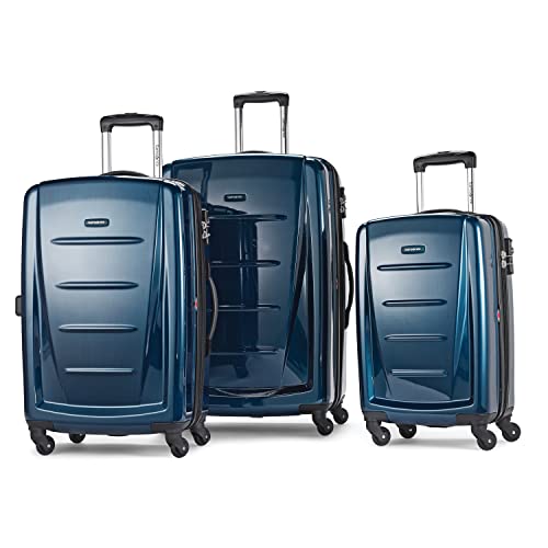 Samsonite Winfield 2 Hardside Expandable Luggage with Spinner Wheels, Brushed Anthracite, Checked-Large 28-Inch