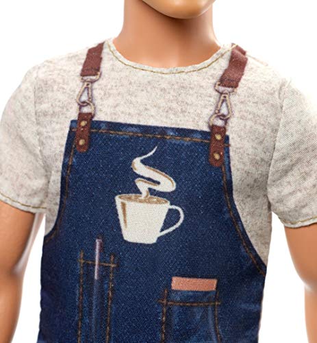 Ken Barista Doll, Broad, Wearing Café Apron