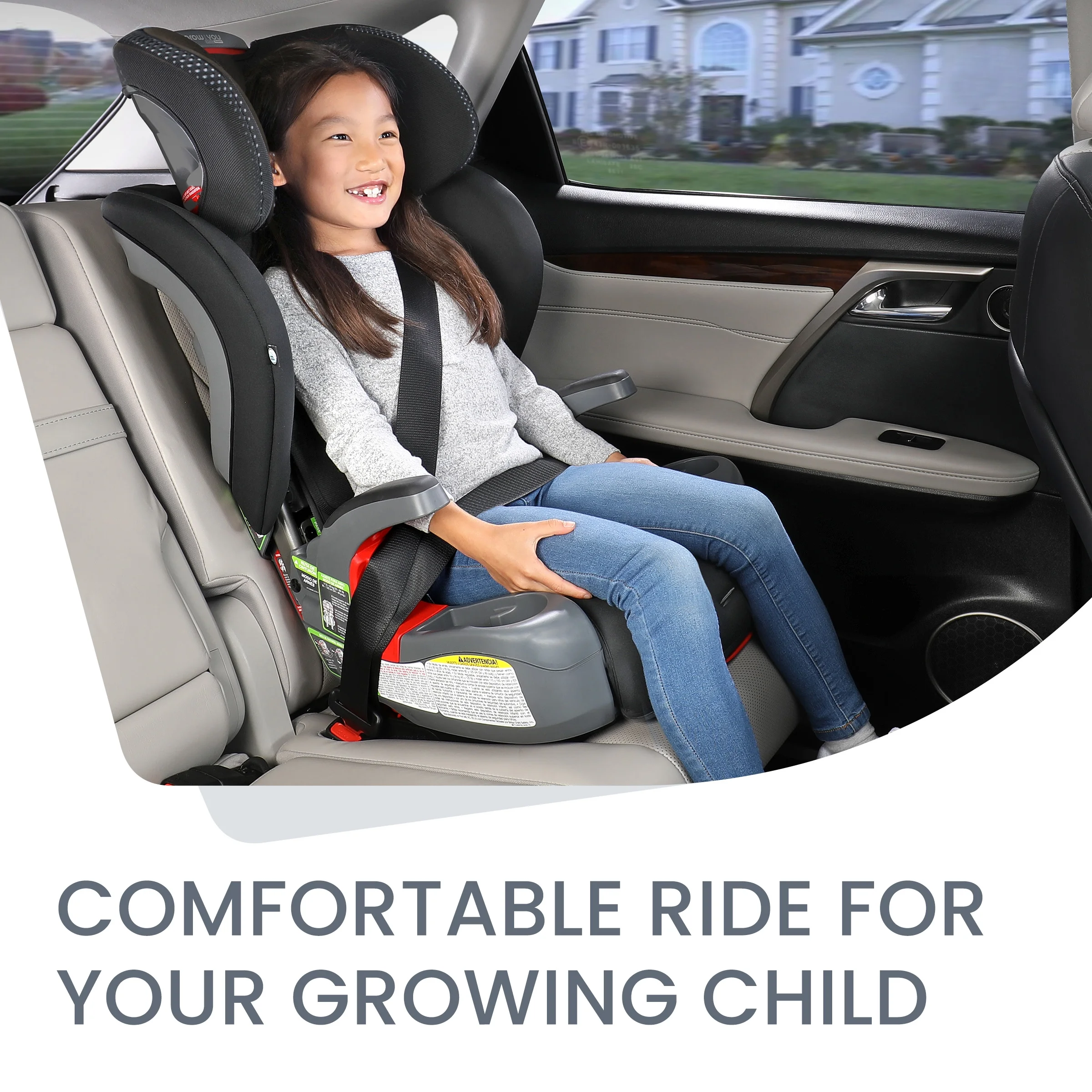 Britax Grow With You ClickTight Harness-2-Booster Car Seat, 2-in-1 High Back Booster, Cool Flow Grey