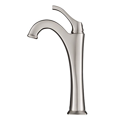 KRAUS KVF-1200BG Arlo™ Brushed Gold Tall Vessel Bathroom Faucet with Pop-Up Drain