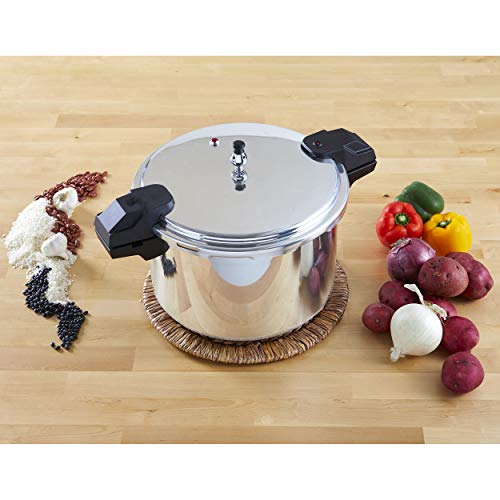 Mirro 92116 Polished Aluminum 5 / 10 / 15-PSI Pressure Cooker / Canner Cookware, 16-Quart, Silver