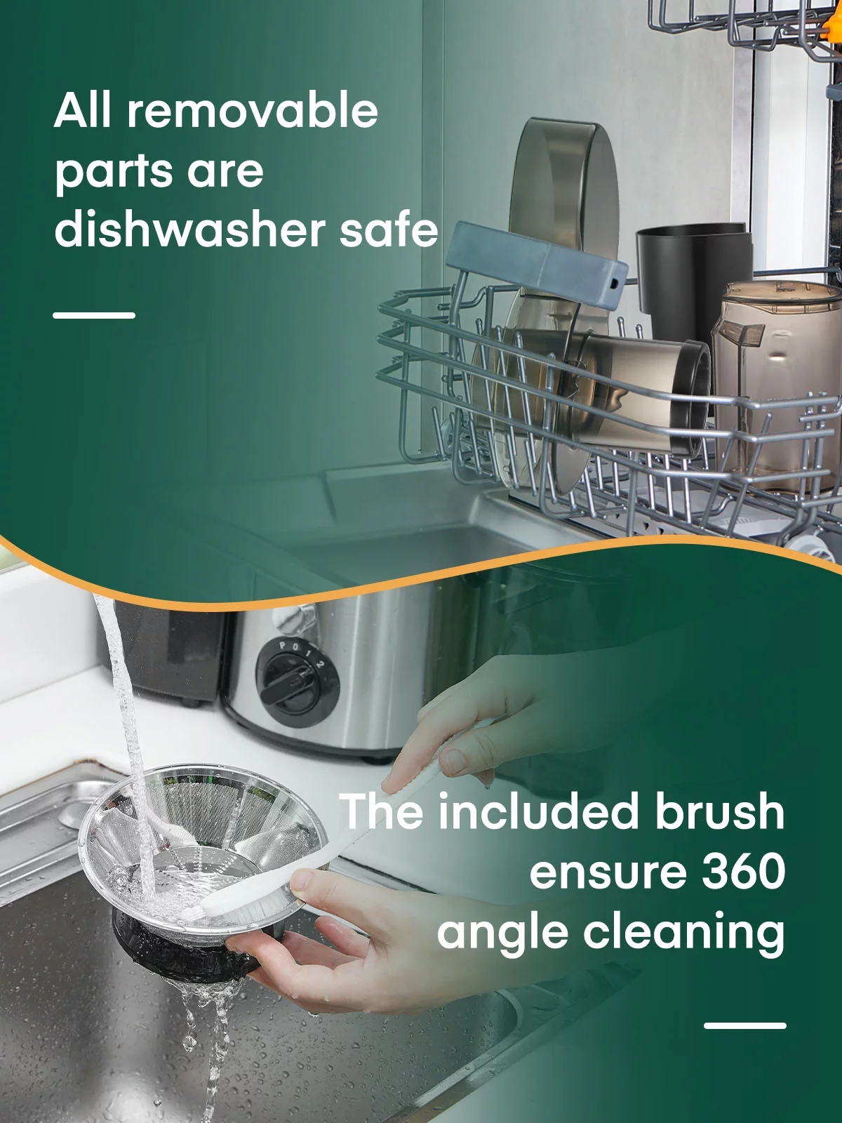 HOUSNAT Juicer Machines Vegetable and Fruit with 3-Speed Setting, Upgraded Version 400W Motor