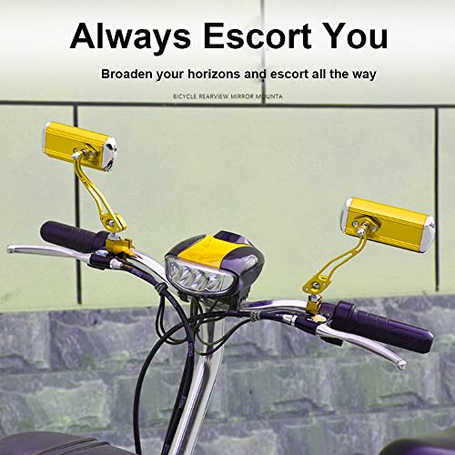 Bike Mirrors Handlebar Rearview Mirror, Bicycle Mirrors for Handlebars 2 pack, Bike Mirrors for Handlebar for Electric Bike, Mountain Bike, and Fixed Gear Bike (Red)