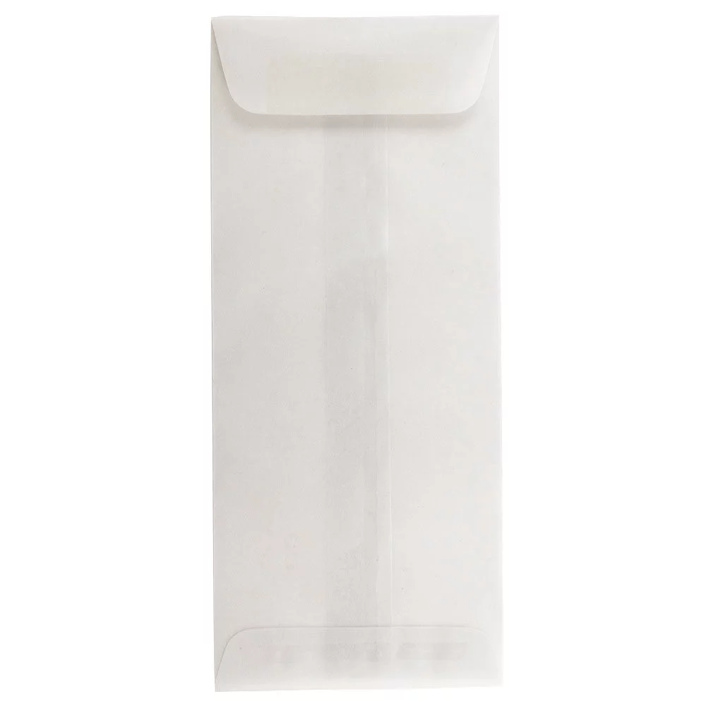 JAM #10 Policy Business Translucent Vellum Envelopes, 4 1/8 x 9 1/2, Clear, 50/Pack