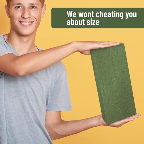 Max Shape Floral Foam Blocks Large 9 Inch,Wet Floral Foam Bricks,Floral Foam for Artificial Flowers and Wedding Holiday Decorations (4)