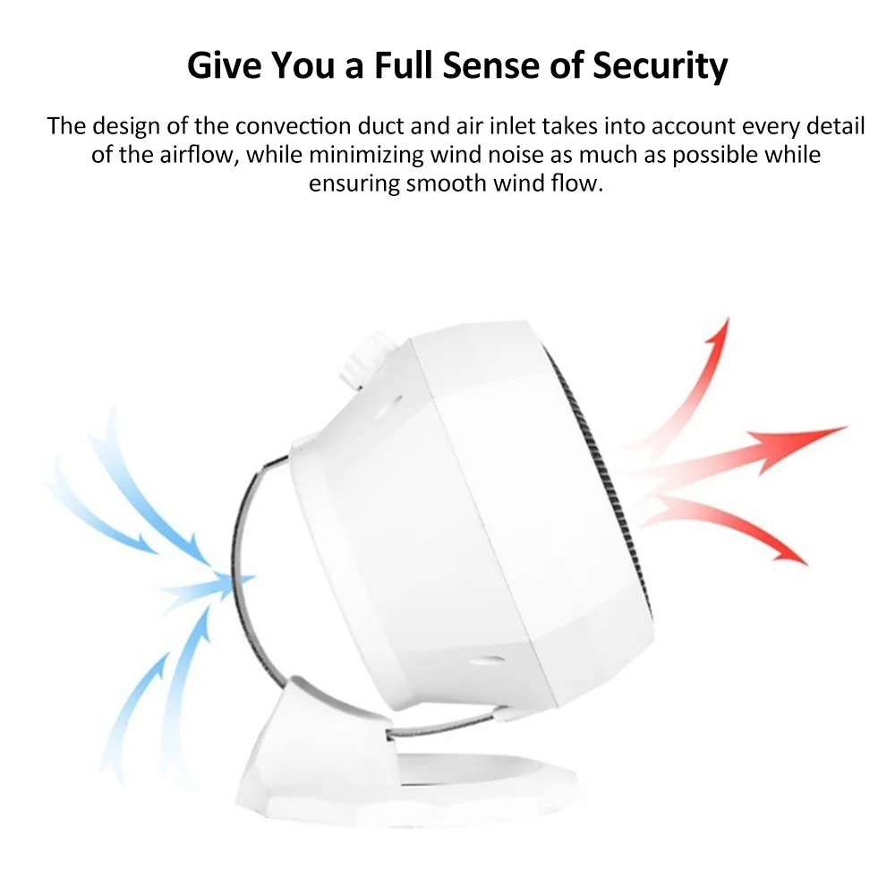 moobody Electric Warm Air Machine | 2000W Small Desktop Shaking Heater | Ceramic Heating | Low Noise | Winter