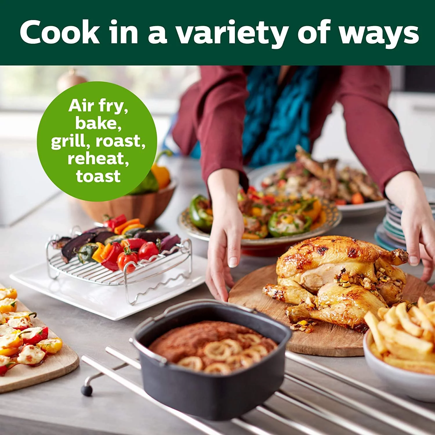 philips twin turbostar technology xxl airfryer with fat reducer, analog interface, 3lb/4qt, black - hd9630/98