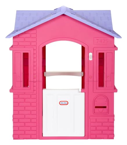Little Tikes Cape Cottage Pretend Princess Playhousefor Kids, Indoor Outdoor, with Working Doors and Windows, for Toddlers Ages 2+ Years,Pink,Large