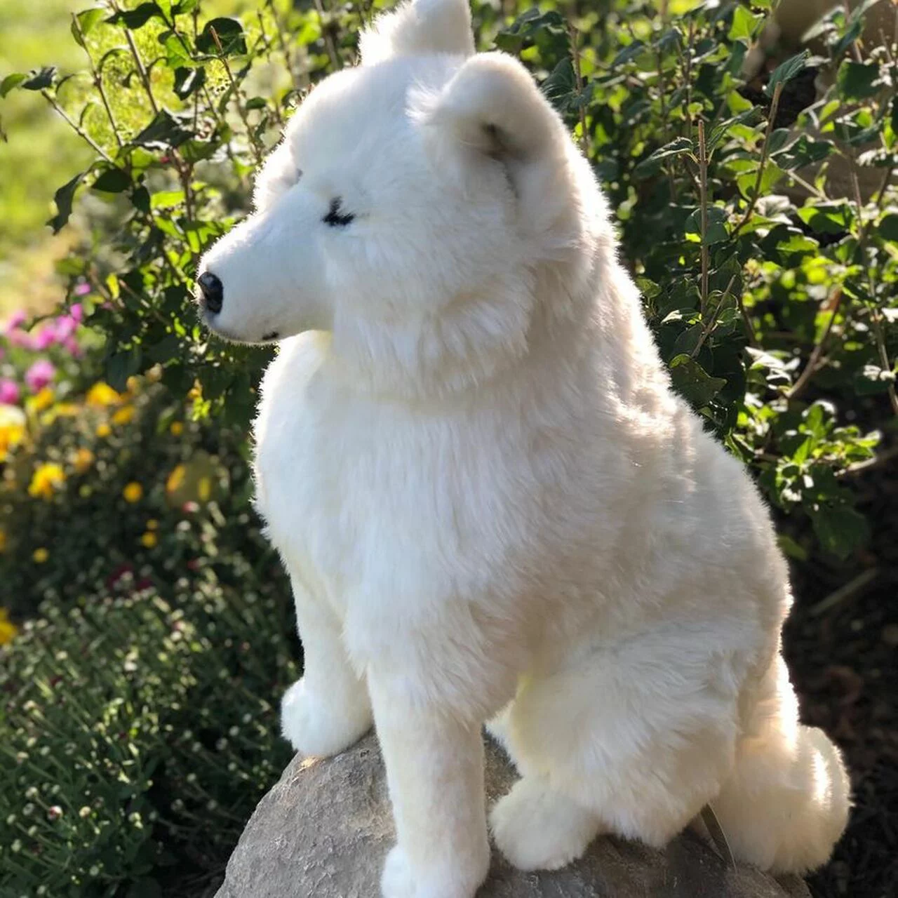 Auswella® Tomahawk™ Plush 20 Inch Sitting Artic Wolf - Plush Stuffed Animal Wolf