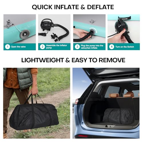 Panana Air Mat, Inflatable Air Gymnastics Mat 10ft Tumble Mats 4 Inch Thickness Air Roller Gymnastics Barrel Back Handspring Trainer/Yoga/Training/Cheerleading/Water Beach Park, Light Green