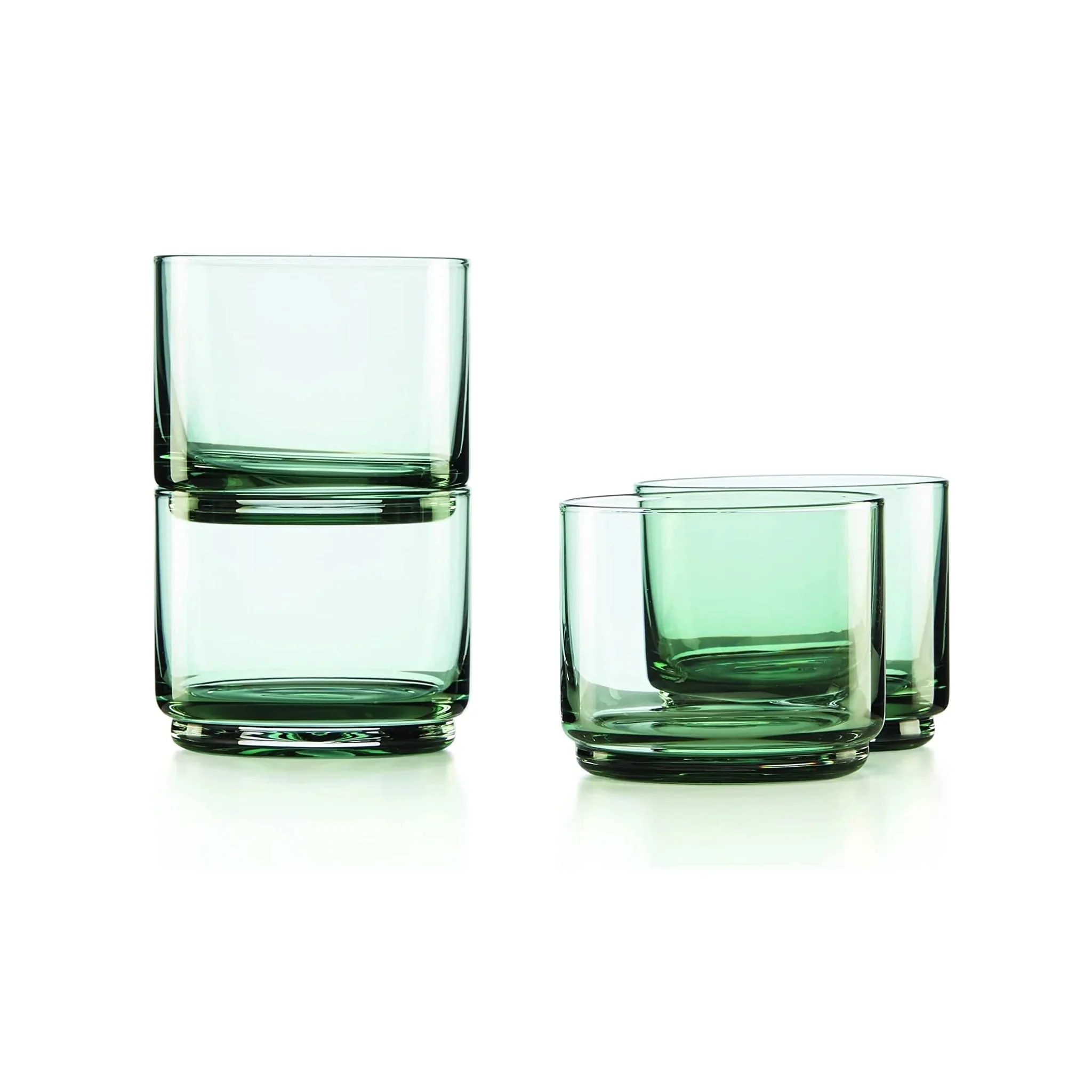 Lenox Tuscany Green Classics Stackable 9 oz Short Glasses (Set of 4)