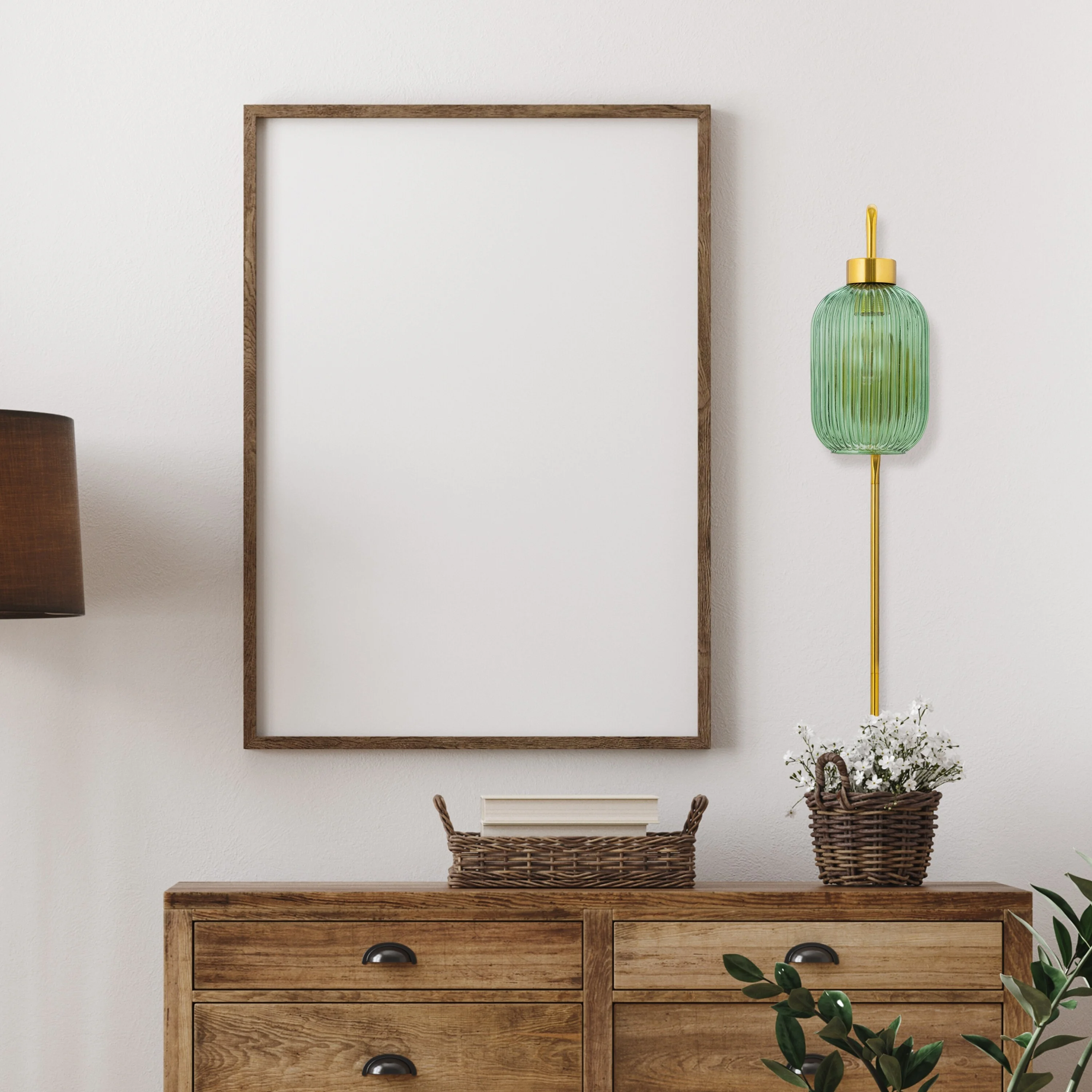 River of Goods Adrienne  Green Glass and Metal Retro Wall Sconce - 5.375