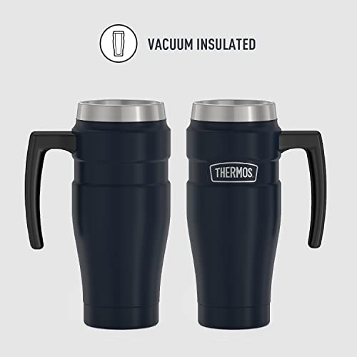 THERMOS Stainless King Vacuum-Insulated Travel Mug, 16 Ounce, Matte Stainless Steel